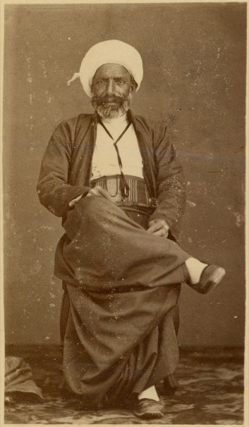 Portrait.  Man wearing a turban,  carte .  Loose